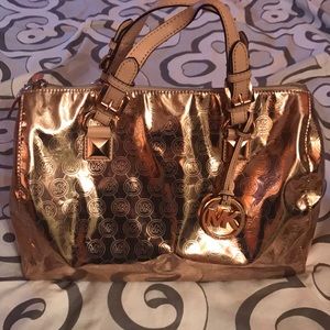 Michael Kors metallic handbag